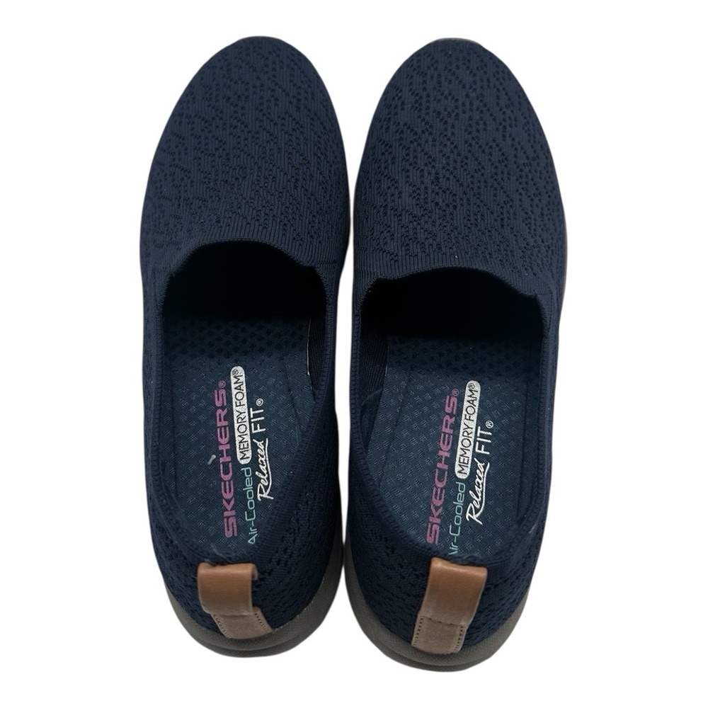 Skechers Reggae Fest 2.0 Mellow Drama Shoes‎ Womens Sz 8.5 Navy Slip On Loafers - Picture 9 of 11